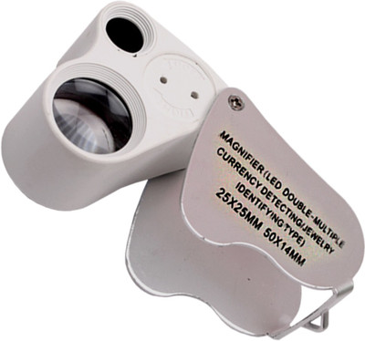 25% OFF on Classic 2 Led Folding 5X Jeweler's Loupe White