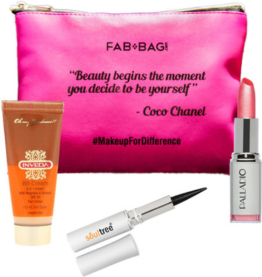 41% OFF on Fab Bag The All Natural Makeup Kit Pack of 3 41% OFF on Fab Bag The All Natural Makeup Kit Pack of 3