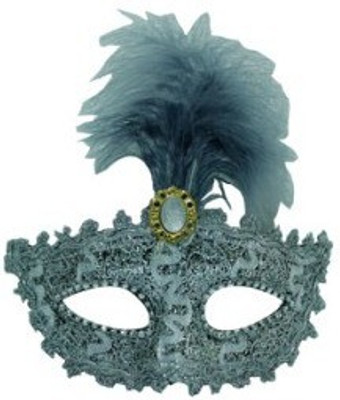 10% OFF on Smartcraft Stone Studded Feather Eye -Silver Party Mask