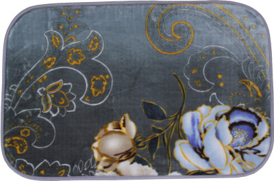 Sheetalworld Polyester Pongee Medium Bath Mat Grey, 1 Bathmat Sheetalworld Polyester Pongee Medium Bath Mat Grey, 1 Bathmat