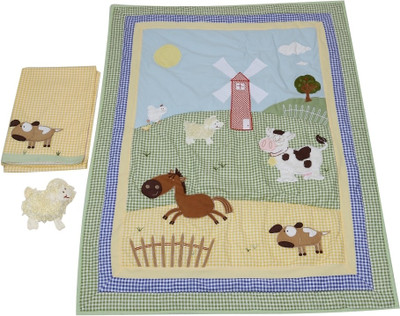 40% OFF on Mom&Me Cribsheet & Comforter set - Farm