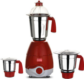 Kitchen King Red Chille 750 W Mixer Grinder (Red, 3 Jars)