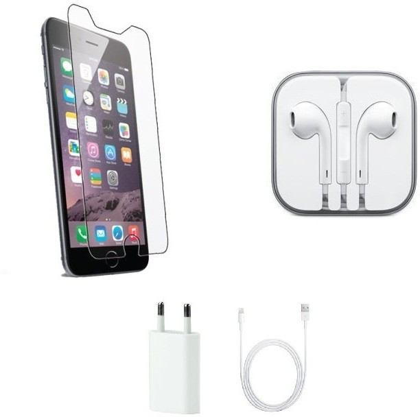 Cell Planet Black Transparent Back Cover, Head Phone, Charger Combo Set for iPhone 6+ Combo Set
Cell Planet Black Transparent Back Cover, Head Phone, Charger Combo Set for iPhone 6+ Combo Set