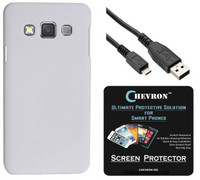 Chevron Premium Back Cover Case with HD Screen Guard & Data Cable for Samsung Galaxy A3 White Combo Set
Chevron Premium Back Cover Case with HD Screen Guard & Data Cable for Samsung Galaxy A3 White Combo Set