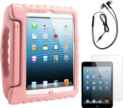 63% OFF on DMG Shock Proof Styro Foam Protective Back Case for Apple IPad Mini, Black Earphones and Matte Screen Combo Set