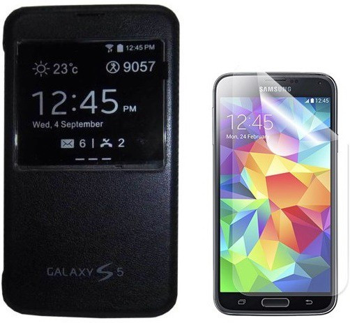 YGS Ygs Call View Flip Cover Case For Samsung Galaxy S5 -Black Screen Guard Combo Set
YGS Ygs Call View Flip Cover Case For Samsung Galaxy S5 -Black Screen Guard Combo Set