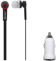 Chevron 3.5mm Black Stereo Earphone Headset (Mic) With Usb Car Charger Adapter Combo Set
Chevron 3.5mm Black Stereo Earphone Headset (Mic) With Usb Car Charger Adapter Combo Set