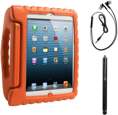 63% OFF on DMG Shock Proof Styro Foam Protective Back Case for Apple IPad Mini, Black Earphones and Stylus Combo Set