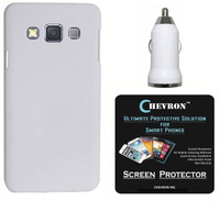 Chevron Premium Back Cover Case with HD Screen Guard & USB Car Charger for Samsung Galaxy A5 White Combo Set
Chevron Premium Back Cover Case with HD Screen Guard & USB Car Charger for Samsung Galaxy A5 White Combo Set