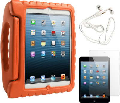 63% OFF on DMG Shock Proof Styro Foam Protective Back Case for Apple IPad Mini, White Earphones and Matte Screen Combo Set