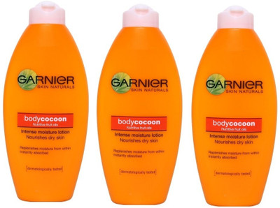 Garnier Skin Naturals Bodycocoon Intense Moisture Lotion Pack of 3 375 ml Garnier Skin Naturals Bodycocoon Intense Moisture Lotion Pack of 3 375 ml