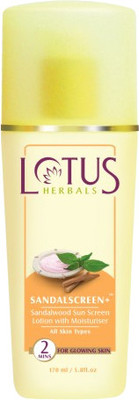 Lotus Herbals Sandalscreen Sandalwood Sun Screen Lotion with Moisturizer 80 ml