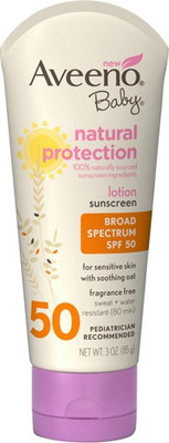 Aveeno Natural Protection Baby Lotion Sunscreen Broad Spectrum Spf 50 (85 G)
