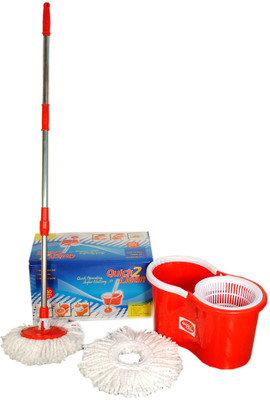 43% OFF on Quick 2 Clean Red spin with 4 absorbers Mop Set 43% OFF on Quick 2 Clean Red spin with 4 absorbers Mop Set