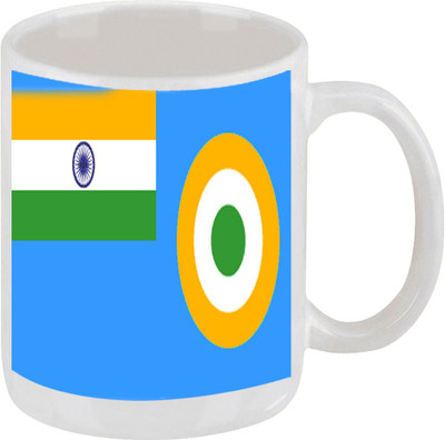 28% OFF on Ellicon E151 Indian Ai Force Flag Ceramic Mug 325 ml