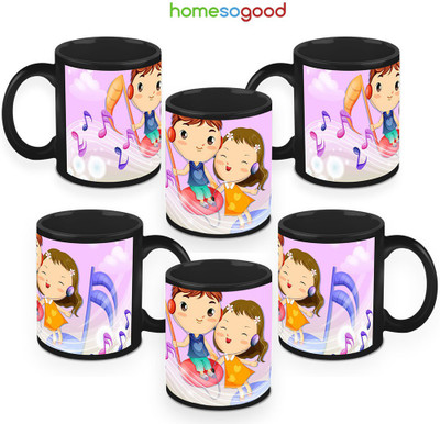 41% OFF on HomeSoGood Siblings Enjoying The Music Coffee Ceramic Mug 325 ml, Pack of 6 41% OFF on HomeSoGood Siblings Enjoying The Music Coffee Ceramic Mug 325 ml, Pack of 6