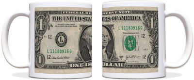 60% OFF on ShopMantra One Dollar Black Ceramic Mug 300 ml