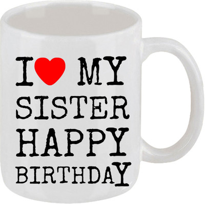 16% OFF on Ellicon 30 Happy Birthday Sister Ceramic Mug