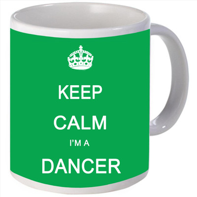 Snoogg Keep Calm im a Dancer Porcelain Bone China Coffee Ceramic Mug