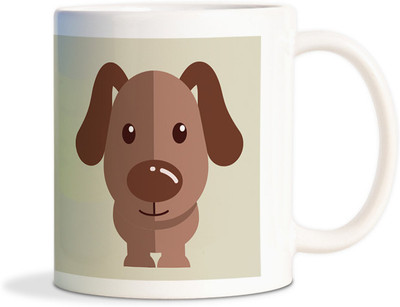 87% OFF on AMY Long Ears Baby Dog Coffee Ceramic Mug