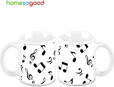 45% OFF on Homesogood The Symbol Of Music Pack Of 2 Ceramic Mug 325 ml, Pack of 2 45% OFF on Homesogood The Symbol Of Music Pack Of 2 Ceramic Mug 325 ml, Pack of 2