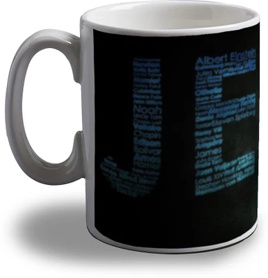 Artifa Jesus Typography Amg1071 Porcelain, Ceramic Mug 350 ml