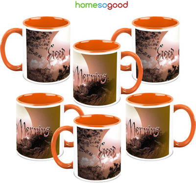 41% OFF on HomeSoGood Coffee In Full Moon 6 Mugs Ceramic Mug 325 ml, Pack of 6 41% OFF on HomeSoGood Coffee In Full Moon 6 Mugs Ceramic Mug 325 ml, Pack of 6