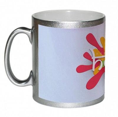 55% OFF on AMY Simple 3DHappy Holi Message Ceramic Mug 325 ml