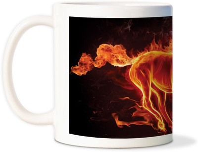 75% OFF on AMY Fire Flame Horsecoffee Ceramic Mug
