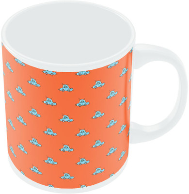 7% OFF on PosterGuy Beetle Car Blue Quirky Patterns Ceramic Mug 300 ml