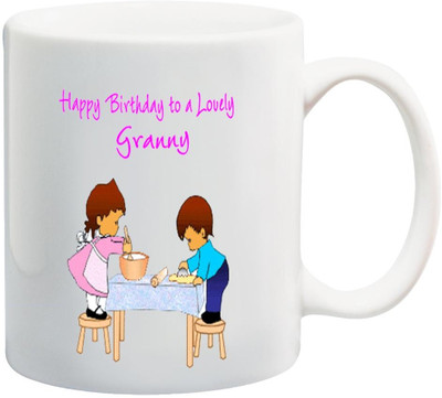 63% OFF on Holicshop Lovely Granny Hapyy Birthday Ceramic Mug