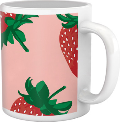 66% OFF on Tiedribbons Shy Shine_Geometric Multicolor_ Patternstawberry Ceramic Mug 325 ml