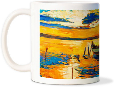 87% OFF on AMY Beauty Sea Side Boat Ceramic Mug 87% OFF on AMY Beauty Sea Side Boat Ceramic Mug