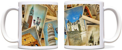 60% OFF on ShopMantra World Famous Building Black Ceramic Mug 300 ml