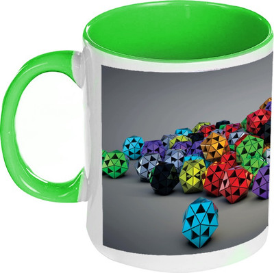58% OFF on AMY Triangle Balls Colorful Inside Green Coffee Ceramic Mug 325 ml 58% OFF on AMY Triangle Balls Colorful Inside Green Coffee Ceramic Mug 325 ml