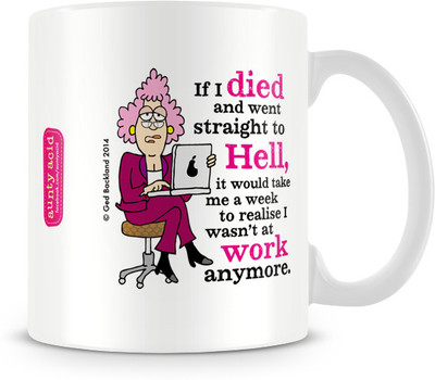 35% OFF on Tashanstreet Aunty Acid Workoholic Ceramic Mug 325 ml