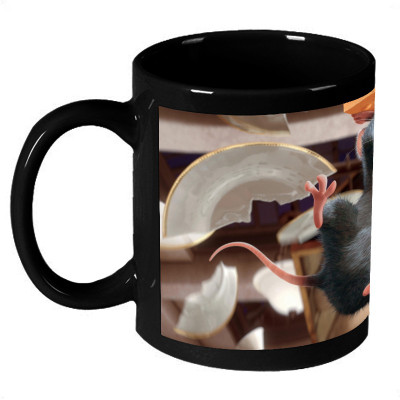 72% OFF on AMY Cute 3d Grey Mouse With Cheese Ceramic Mug 325 ml