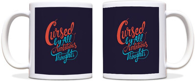 60% OFF on ShopMantra Cursed Thoughts Black Ceramic Mug 300 ml
