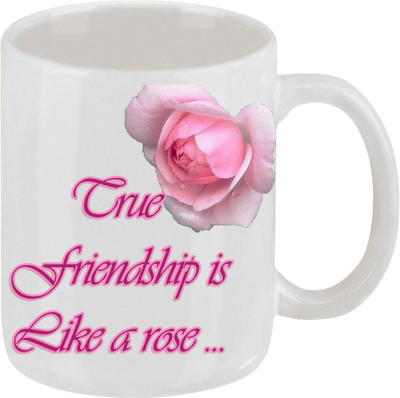 16% OFF on Ellicon True Friendship Is Like A Rose Ceramic Mug