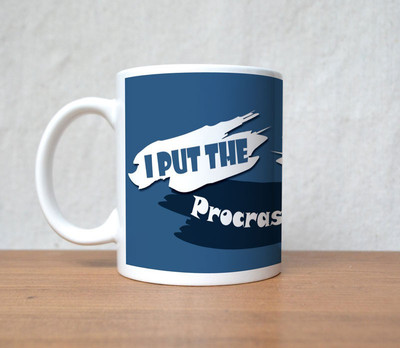 60% OFF on StyBuzz I Put Pro In Best Blue Background Porcelain Mug 300 ml