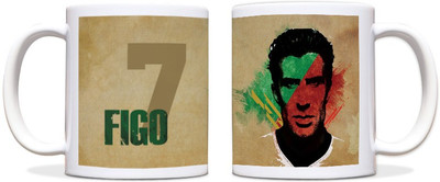 60% OFF on ShopMantra Figo Portugal Football Black Ceramic Mug 300 ml