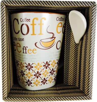 13% OFF on Klassik Espresso Design Ceramic Mug 250 ml, Pack of 2