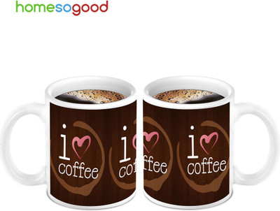 45% OFF on HomeSoGood Beautiful I Love Coffee 2 Mugs Ceramic Mug 280 ml, Pack of 2 45% OFF on HomeSoGood Beautiful I Love Coffee 2 Mugs Ceramic Mug 280 ml, Pack of 2