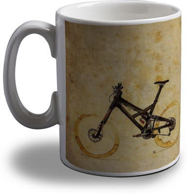 15% OFF on Artifa Cycle In A Vintage Paper Porcelain, Ceramic Mug 350 ml