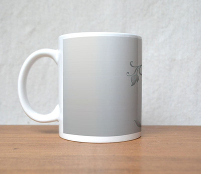 60% OFF on StyBuzz White and Black Floral Abstract Porcelain Mug 300 ml