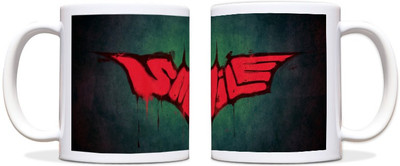 60% OFF on ShopMantra Batman Smile Style Logo Black Ceramic Mug 300 ml