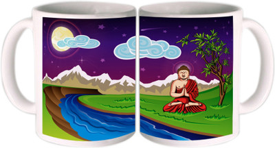 25% OFF on Shopkeeda Gautam Buddh Ceramic Mug 350 ml