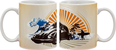 15% OFF on Artifa Vintage Car On Beach Porcelain, Ceramic Mug 350 ml 15% OFF on Artifa Vintage Car On Beach Porcelain, Ceramic Mug 350 ml