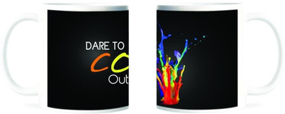 50% OFF on Refeel Gifts Dare To Color Outside The Line Ceramic Mug 325 ml