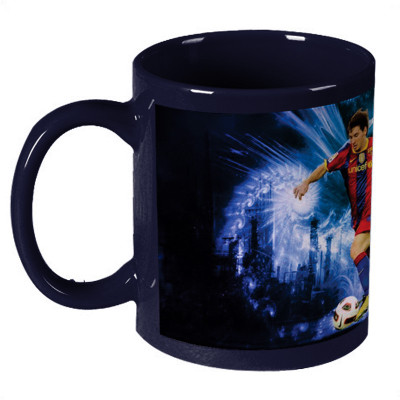 56% OFF on Amy Football Player Dark Blue Ceramic Mug 330 ml